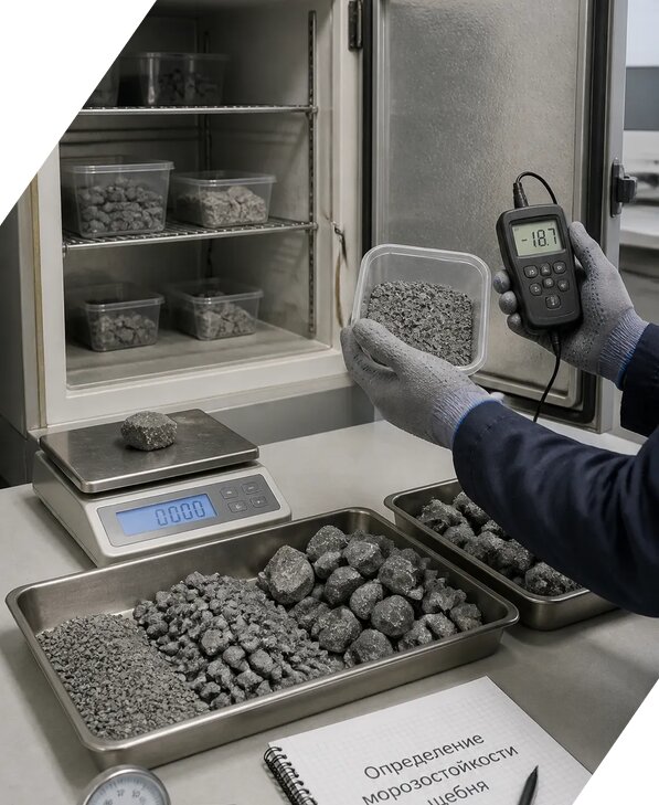 Определение морозостойкости щебня в Арсеньеве от 3598 р. | ЭкспертизаРоссия