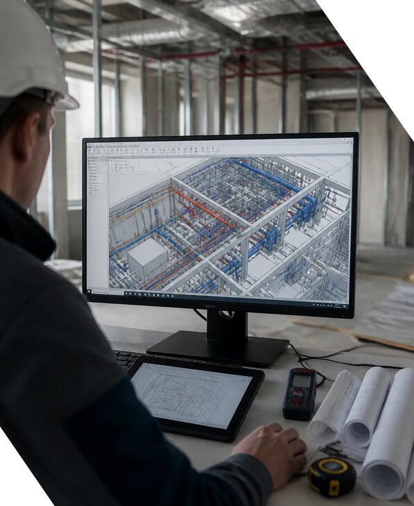 Создание BIM модели инженерных сетей для объектов в Арсеньеве